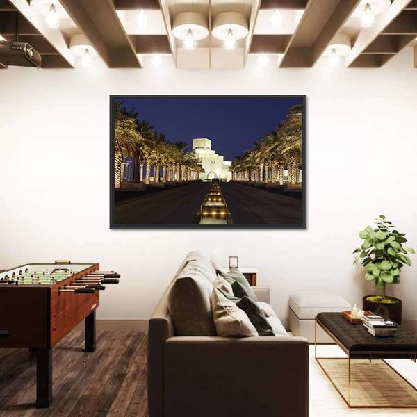 Museum Of Islamic Art Qatar Canvas Wall Art-1 Piece-Floating Frame-24" x 16"-Tiaracle
