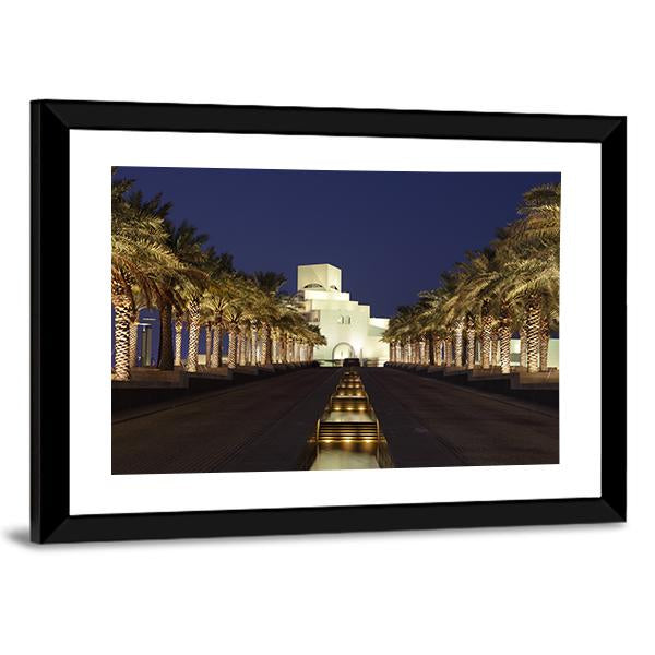 Museum Of Islamic Art Qatar Canvas Wall Art-1 Piece-Framed Print-20" x 16"-Tiaracle