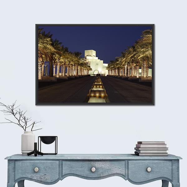 Museum Of Islamic Art Qatar Canvas Wall Art-3 Horizontal-Gallery Wrap-25" x 16"-Tiaracle