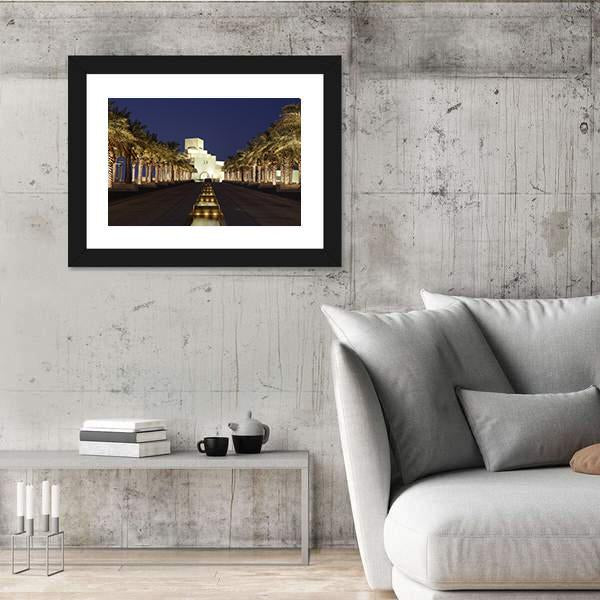 Museum Of Islamic Art Qatar Canvas Wall Art-3 Horizontal-Gallery Wrap-25" x 16"-Tiaracle