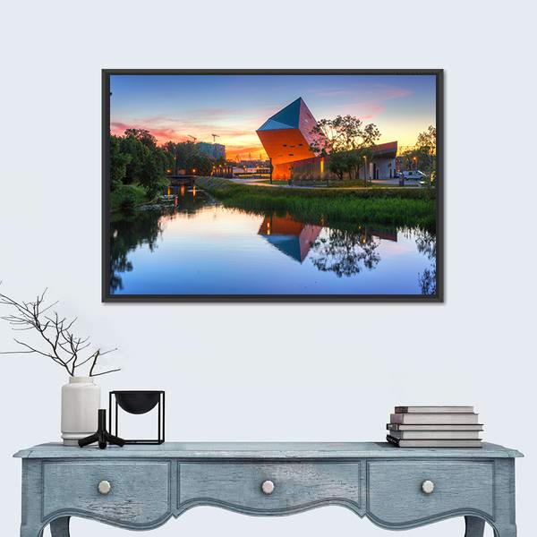 Museum Of Second World War Canvas Wall Art-1 Piece-Floating Frame-24" x 16"-Tiaracle