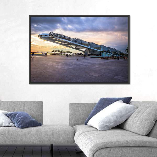 Museum Of Tomorrow Brazil Canvas Wall Art-5 Horizontal-Gallery Wrap-22" x 12"-Tiaracle