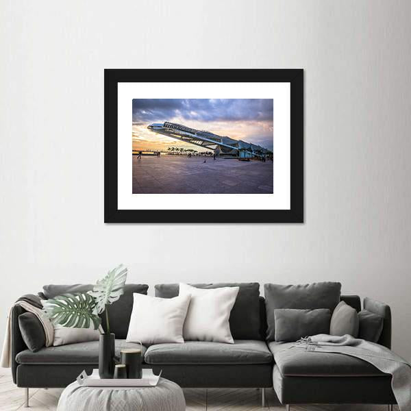 Museum Of Tomorrow Brazil Canvas Wall Art-5 Horizontal-Gallery Wrap-22" x 12"-Tiaracle