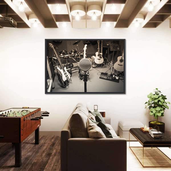 Musical Equipment's Canvas Wall Art-1 Piece-Floating Frame-24" x 16"-Tiaracle