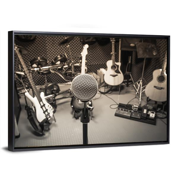 Musical Equipment's Canvas Wall Art-1 Piece-Floating Frame-24" x 16"-Tiaracle