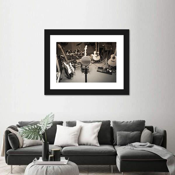Musical Equipment's Canvas Wall Art-1 Piece-Framed Print-20" x 16"-Tiaracle