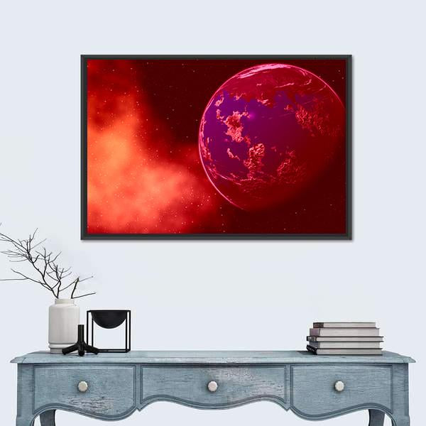 Mustafar Planet Canvas Wall Art-3 Horizontal-Gallery Wrap-25" x 16"-Tiaracle