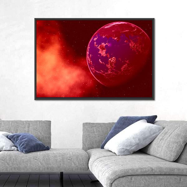 Mustafar Planet Canvas Wall Art-3 Horizontal-Gallery Wrap-25" x 16"-Tiaracle
