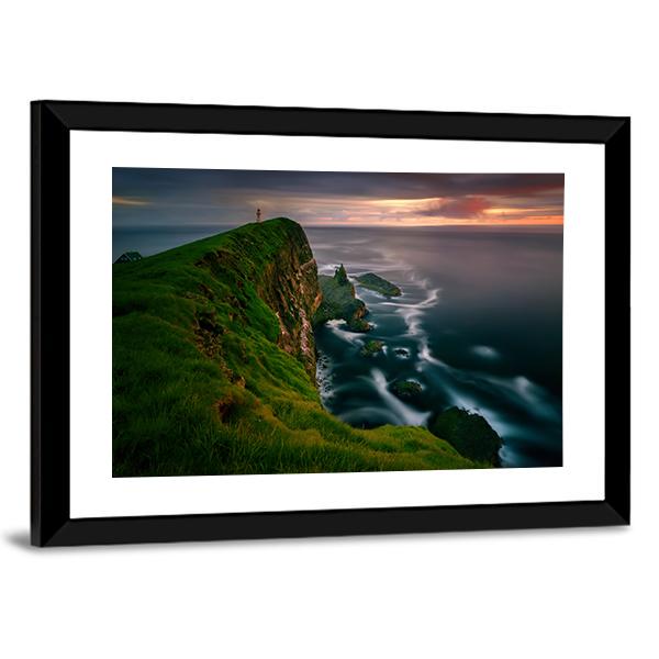 Mykines Holmur Island Canvas Wall Art-5 Horizontal-Gallery Wrap-22" x 12"-Tiaracle