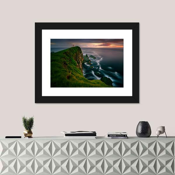 Mykines Holmur Island Canvas Wall Art-3 Horizontal-Gallery Wrap-25" x 16"-Tiaracle