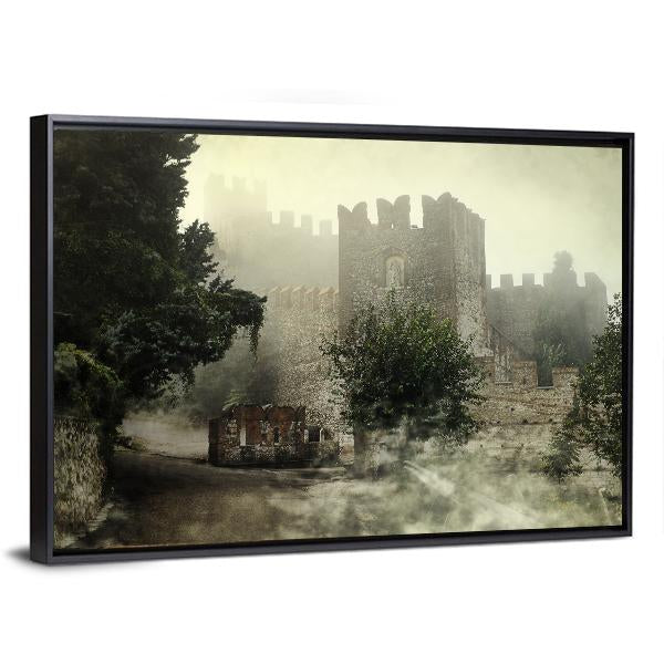 Mysterious Castle Canvas Wall Art-1 Piece-Floating Frame-24" x 16"-Tiaracle