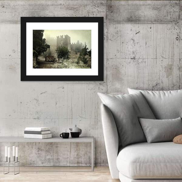 Mysterious Castle Canvas Wall Art-3 Horizontal-Gallery Wrap-25" x 16"-Tiaracle