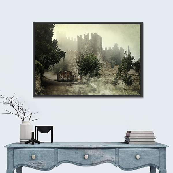 Mysterious Castle Canvas Wall Art-3 Horizontal-Gallery Wrap-25" x 16"-Tiaracle