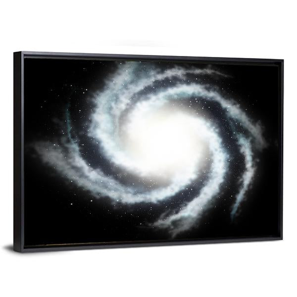 Mysterious Helicoid Galaxy Canvas Wall Art-1 Piece-Floating Frame-24" x 16"-Tiaracle