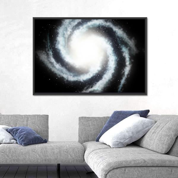 Mysterious Helicoid Galaxy Canvas Wall Art-5 Horizontal-Gallery Wrap-22" x 12"-Tiaracle
