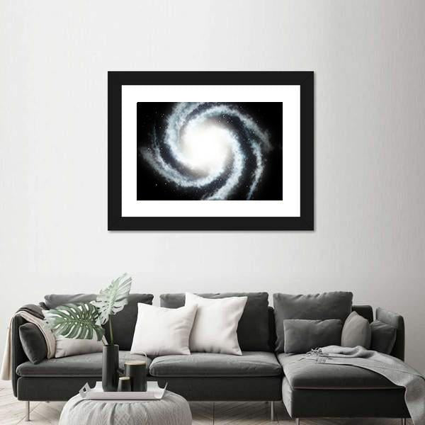 Mysterious Helicoid Galaxy Canvas Wall Art-3 Horizontal-Gallery Wrap-25" x 16"-Tiaracle