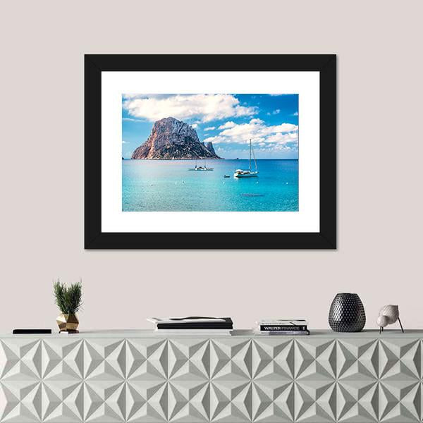 Mysterious Island Of Es Vedra Canvas Wall Art-1 Piece-Framed Print-20" x 16"-Tiaracle