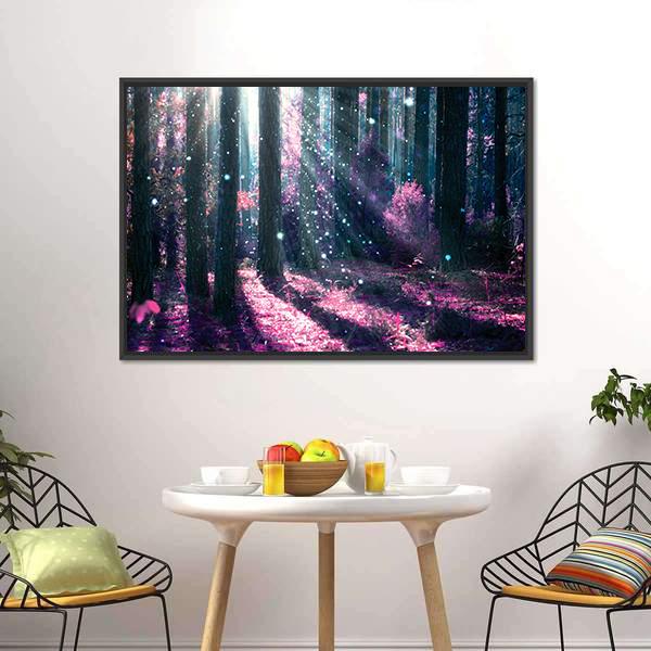 Mysterious Old Forest Canvas Wall Art-5 Horizontal-Gallery Wrap-22" x 12"-Tiaracle