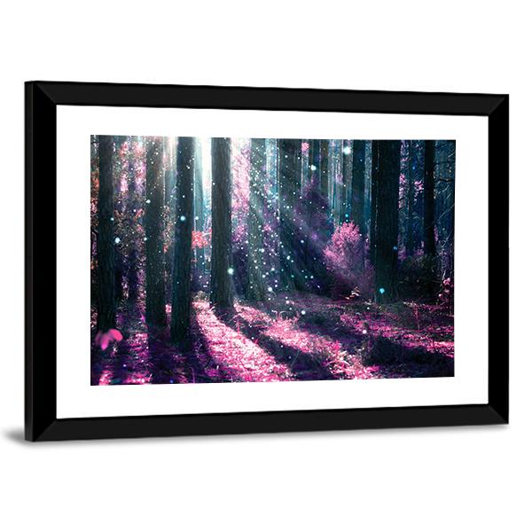 Mysterious Old Forest Canvas Wall Art-5 Horizontal-Gallery Wrap-22" x 12"-Tiaracle