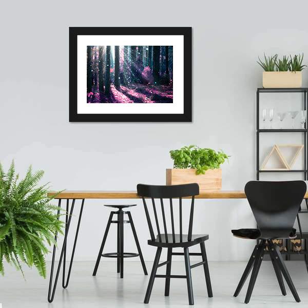 Mysterious Old Forest Canvas Wall Art-5 Horizontal-Gallery Wrap-22" x 12"-Tiaracle