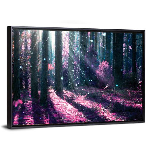 Mysterious Old Forest Canvas Wall Art-5 Horizontal-Gallery Wrap-22&quot; x 12&quot;-Tiaracle
