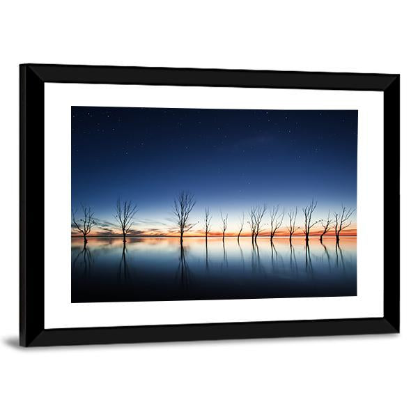 Mystic Lake Canvas Wall Art-1 Piece-Framed Print-20" x 16"-Tiaracle
