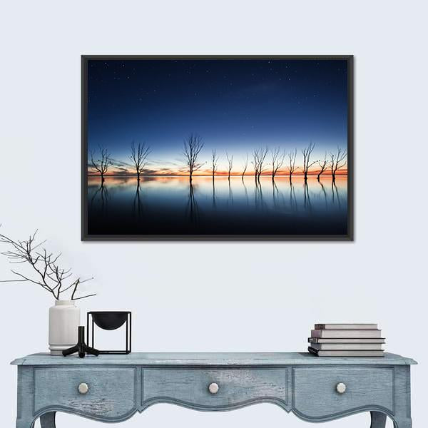 Mystic Lake Canvas Wall Art-3 Horizontal-Gallery Wrap-25" x 16"-Tiaracle
