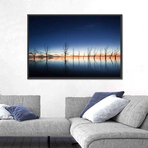 Mystic Lake Canvas Wall Art-3 Horizontal-Gallery Wrap-25" x 16"-Tiaracle