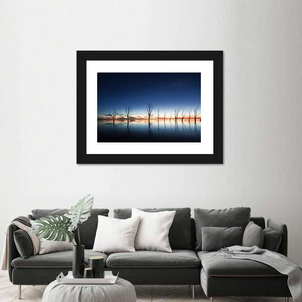 Mystic Lake Canvas Wall Art-3 Horizontal-Gallery Wrap-25" x 16"-Tiaracle