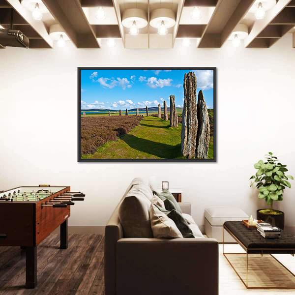 Mystic Ring Of Brodgar Canvas Wall Art-3 Horizontal-Gallery Wrap-25" x 16"-Tiaracle
