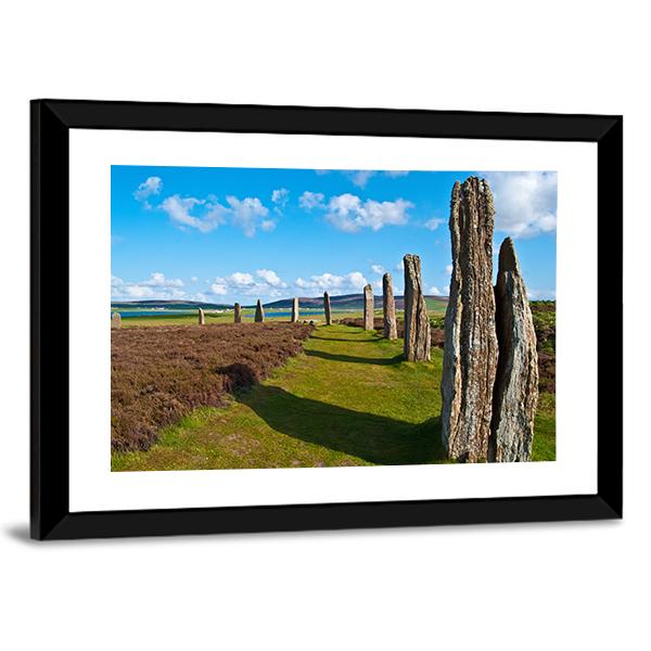 Mystic Ring Of Brodgar Canvas Wall Art-3 Horizontal-Gallery Wrap-25" x 16"-Tiaracle