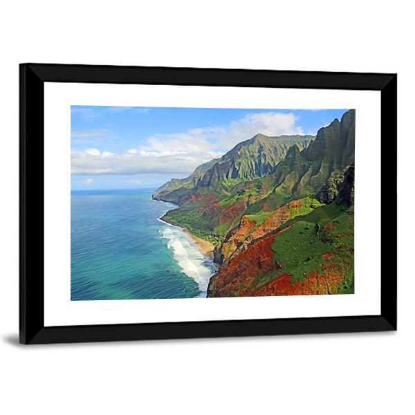 Na Pali Coast Canvas Wall Art-3 Horizontal-Gallery Wrap-25&quot; x 16&quot;-Tiaracle
