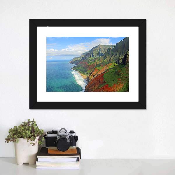 Na Pali Coast Canvas Wall Art-3 Horizontal-Gallery Wrap-25&quot; x 16&quot;-Tiaracle
