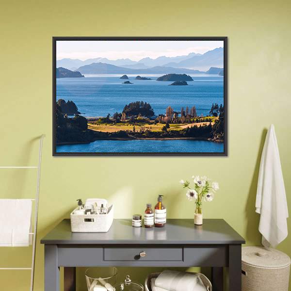 Nahuel Huapi Lake In Patagonia Canvas Wall Art-3 Horizontal-Gallery Wrap-25" x 16"-Tiaracle