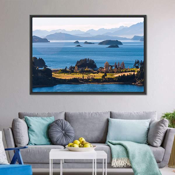 Nahuel Huapi Lake In Patagonia Canvas Wall Art-3 Horizontal-Gallery Wrap-25" x 16"-Tiaracle