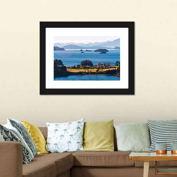 Nahuel Huapi Lake In Patagonia Canvas Wall Art-3 Horizontal-Gallery Wrap-25" x 16"-Tiaracle