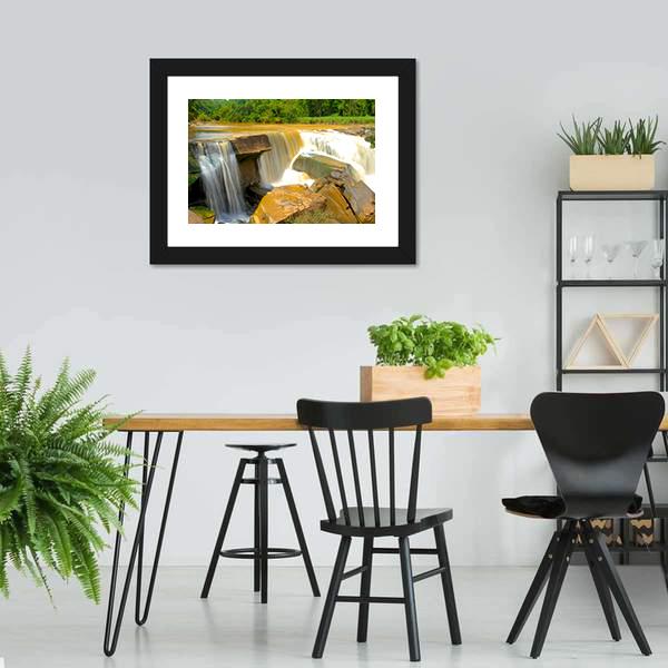Namtok Kaeng Sopha Waterfall Canvas Wall Art-3 Horizontal-Gallery Wrap-25" x 16"-Tiaracle