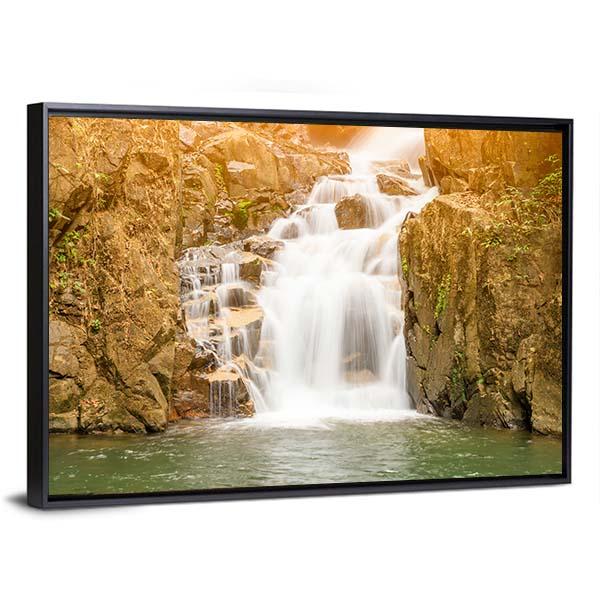 Namtok Phlio Waterfall Canvas Wall Art-3 Horizontal-Gallery Wrap-25" x 16"-Tiaracle