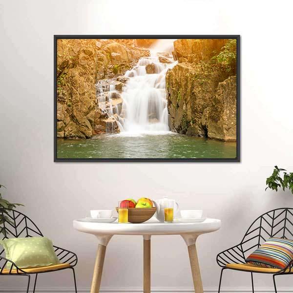 Namtok Phlio Waterfall Canvas Wall Art-3 Horizontal-Gallery Wrap-25" x 16"-Tiaracle