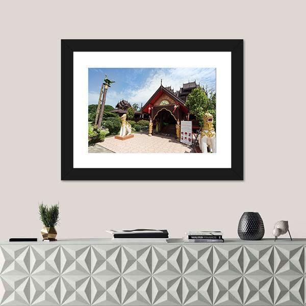 Nantaram Temple Thailand Canvas Wall Art-1 Piece-Framed Print-20" x 16"-Tiaracle