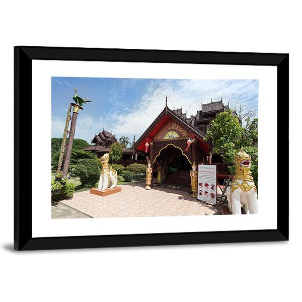 Nantaram Temple Thailand Canvas Wall Art-5 Horizontal-Gallery Wrap-22" x 12"-Tiaracle