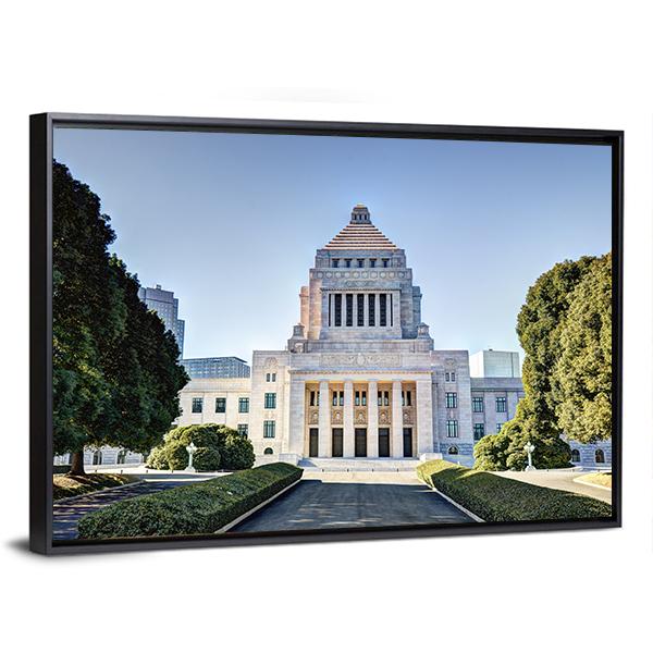 National Diet House Japan Canvas Wall Art-3 Horizontal-Gallery Wrap-25" x 16"-Tiaracle