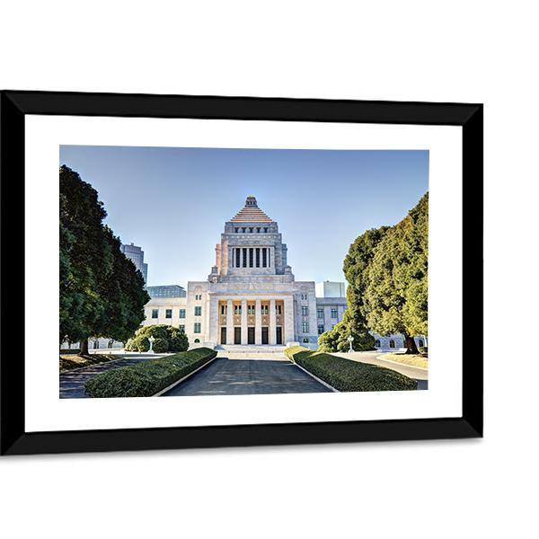 National Diet House Japan Canvas Wall Art-5 Horizontal-Gallery Wrap-22" x 12"-Tiaracle