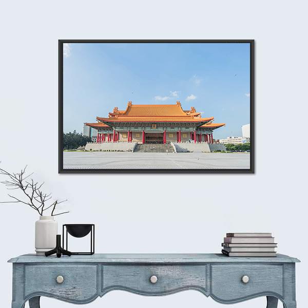 National Music Hall Of Taiwan Canvas Wall Art-1 Piece-Floating Frame-24" x 16"-Tiaracle