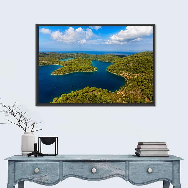 National Park On Island Mljet Canvas Wall Art-1 Piece-Floating Frame-36" x 24"-Tiaracle
