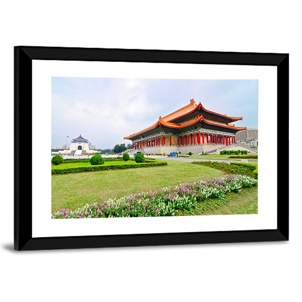 National Theater Hall Of Taiwan Canvas Wall Art-5 Horizontal-Gallery Wrap-22" x 12"-Tiaracle