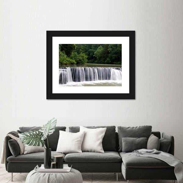 Natural Dam Falls Arkansas Canvas Wall Art-5 Horizontal-Gallery Wrap-22" x 12"-Tiaracle