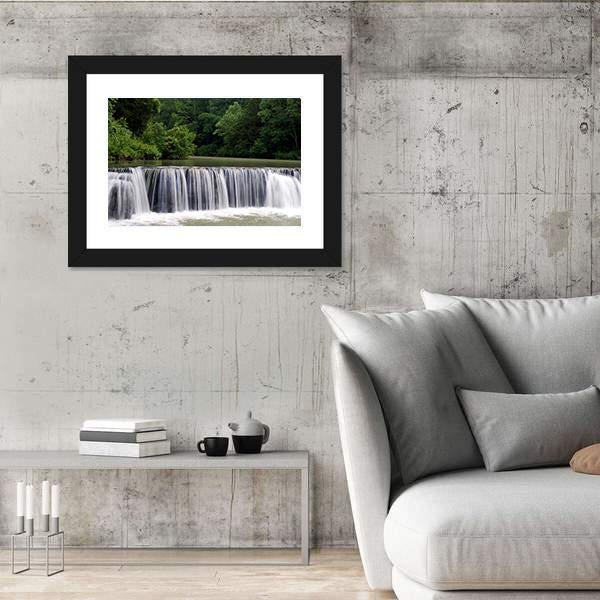 Natural Dam Falls Arkansas Canvas Wall Art-5 Horizontal-Gallery Wrap-22" x 12"-Tiaracle