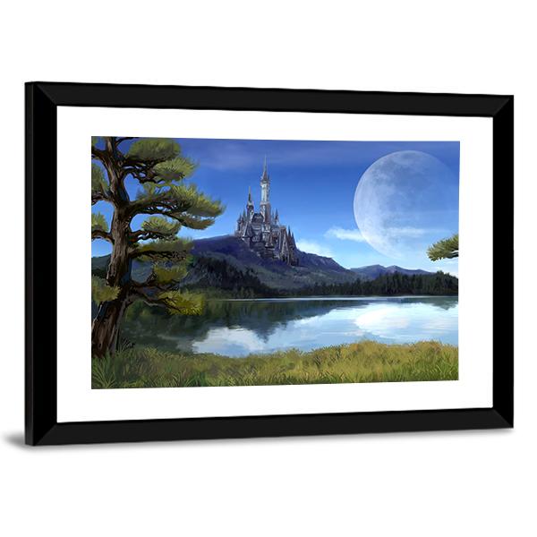 Natural Riverside Lake Canvas Wall Art-5 Horizontal-Gallery Wrap-22" x 12"-Tiaracle