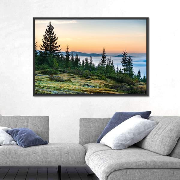 Nature With Clouds Ocean Canvas Wall Art-5 Horizontal-Gallery Wrap-22" x 12"-Tiaracle